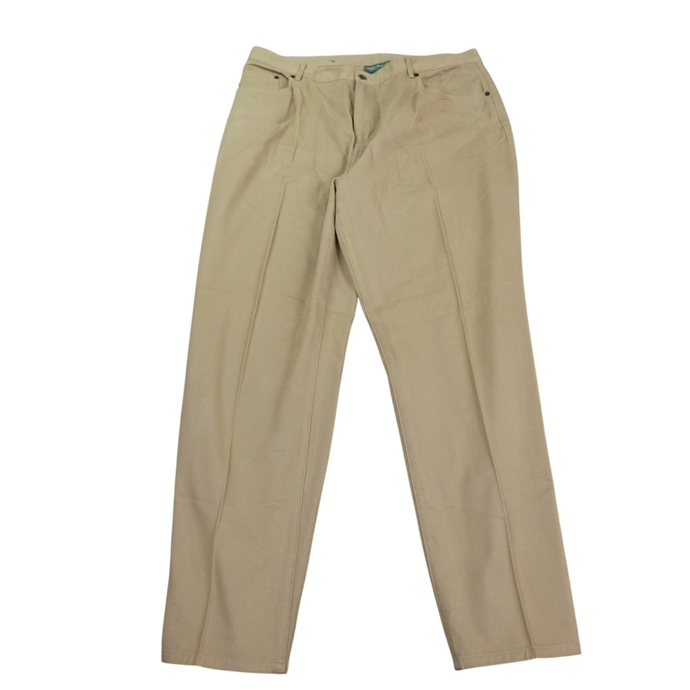 Lauren Jeans Co Ralph Lauren Khaki Tan Straight Leg Pants Women's Size 16W